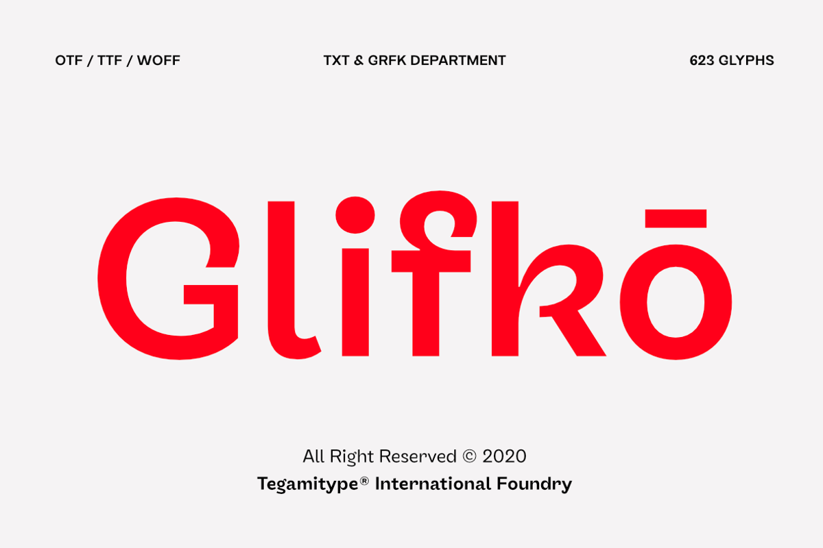 TG Glifko, a Sans Serif Font by Tegamitype (Photo 1 of 10)