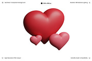 Red Pink Hearts Cluster 3D, an Object 3D Model by Wencory (Thumbnail 1 of 3)