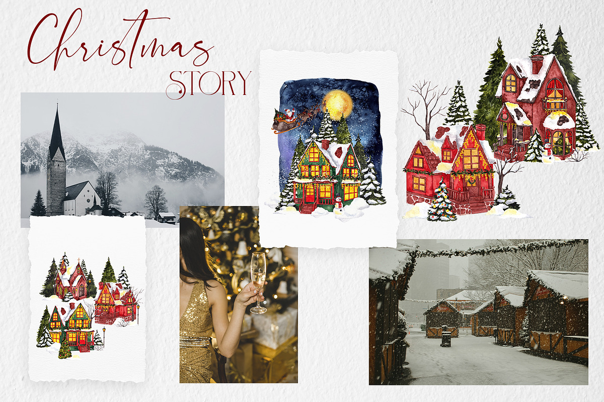 Christmas Story. Watercolor graphic, an Object Graphic by ma_i_vi (Photo 11 of 12)