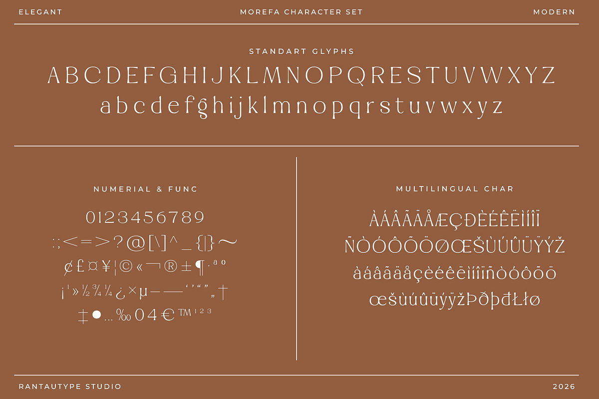 Morefa Modern Elegant Serif Font, a Serif Font by RantautypeStudio (Photo 14 of 15)