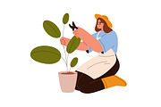 Girl's creative hobbies, leisure set, a Person Illustration by Good Studio (Thumbnail 3 of 5)