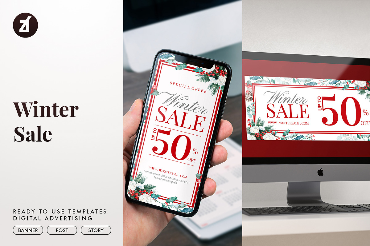 Winter sale - Digital advertising, a Social Media Template by Chanut is industries (Photo 1 of 5)