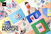 A5 Cards Mockup Set, a Merchandise Mockup by creatsy5 (Thumbnail 1 of 17)