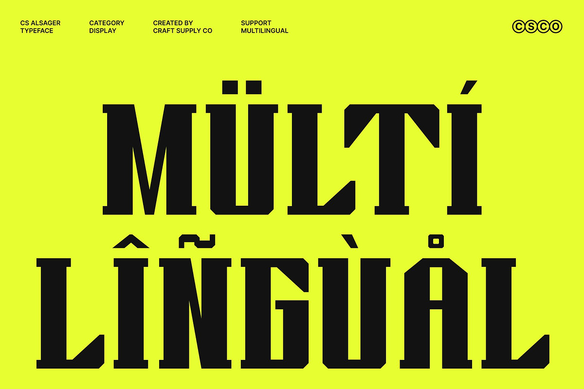 CS Alsager – Industiral Font, a Serif Font by Craft Supply Co. (Photo 5 of 8)