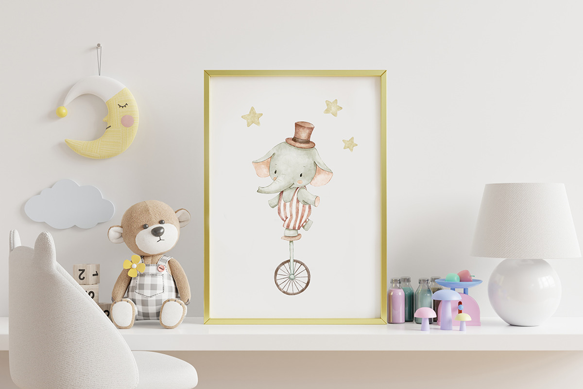 Watercolor Circus Animals Clipart, an Illustration by ElenaPlatovaArt (Photo 5 of 10)