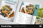 Food&Fun Magazine InDesign Template, a Magazine Template by Mate Toth (Thumbnail 1 of 5)