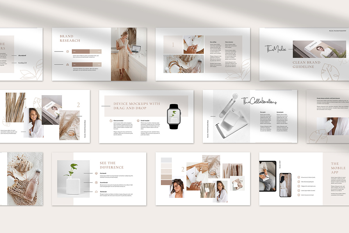 RosaJane Keynote Brand Guidelines, a Presentation Template by AgataCreate (Photo 3 of 13)