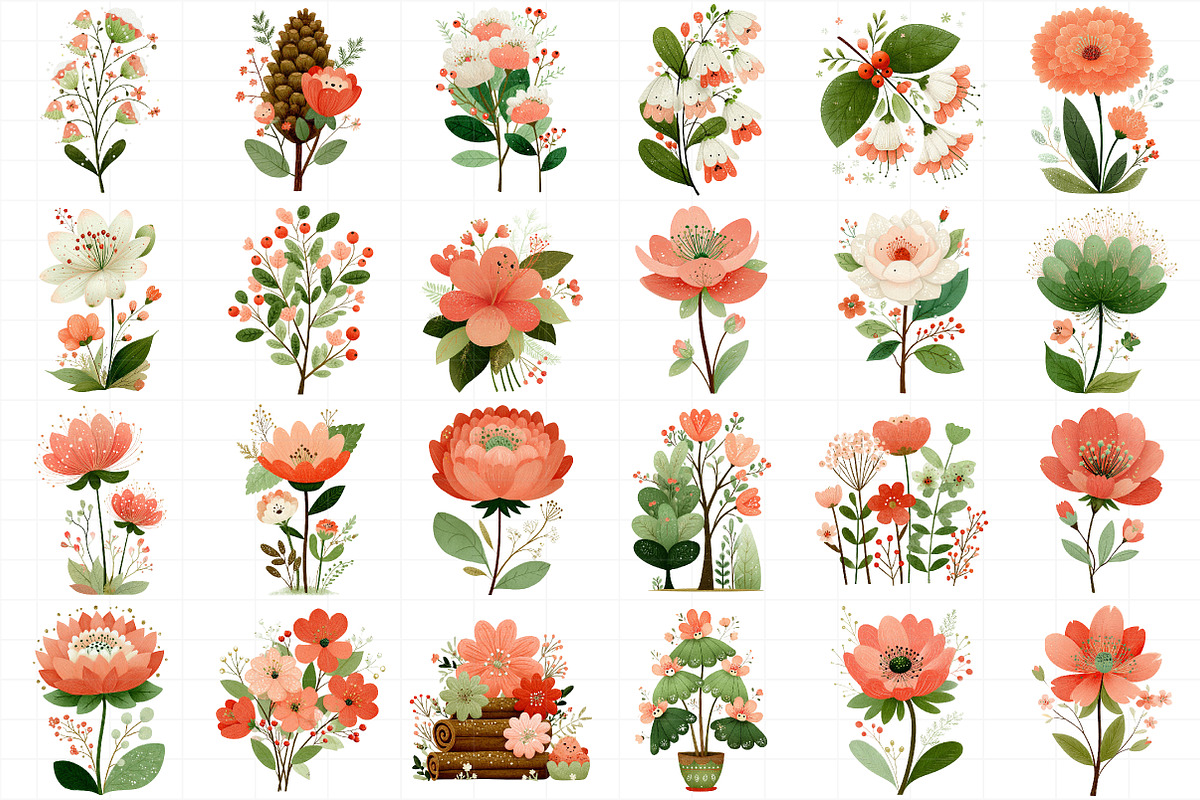 Christmas Flowers Sublimation, an Illustration by Daily.Designs (Photo 4 of 5)