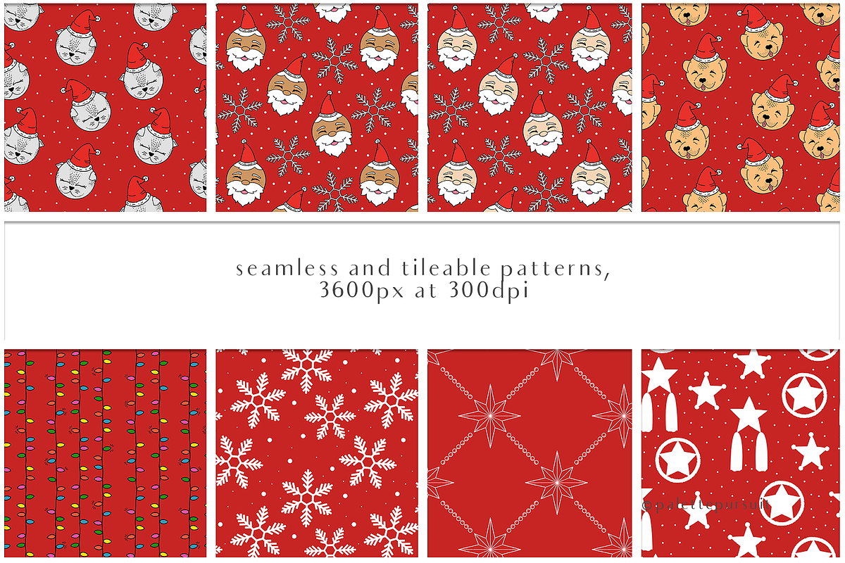Cute Christmas Seamless Patterns, a Pattern Graphic by Palette Pursuit (Photo 8 of 9)