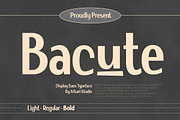 Bacute Display Sans Typeface, a Sans Serif Font by Afkari Studio (Thumbnail 2 of 13)