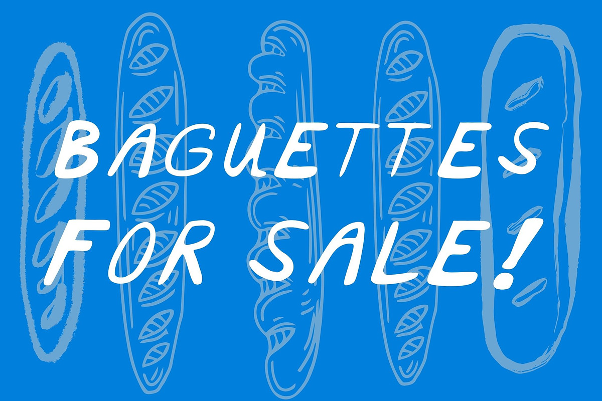 French Baguette Aesthetic Font, a Handwritten Font by Eryn Rose Design (Photo 4 of 7)