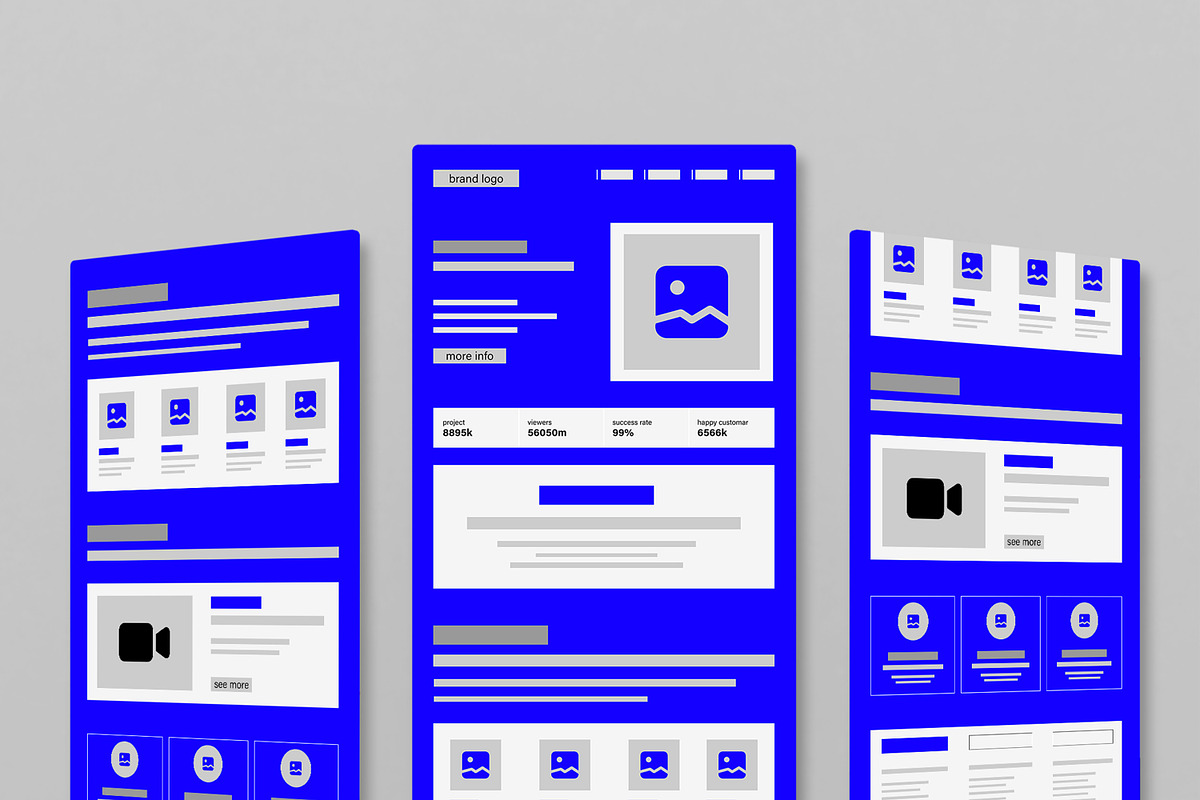 Modern Wireframe Template, a Wireframe Template by MightyDesign (Photo 1 of 9)