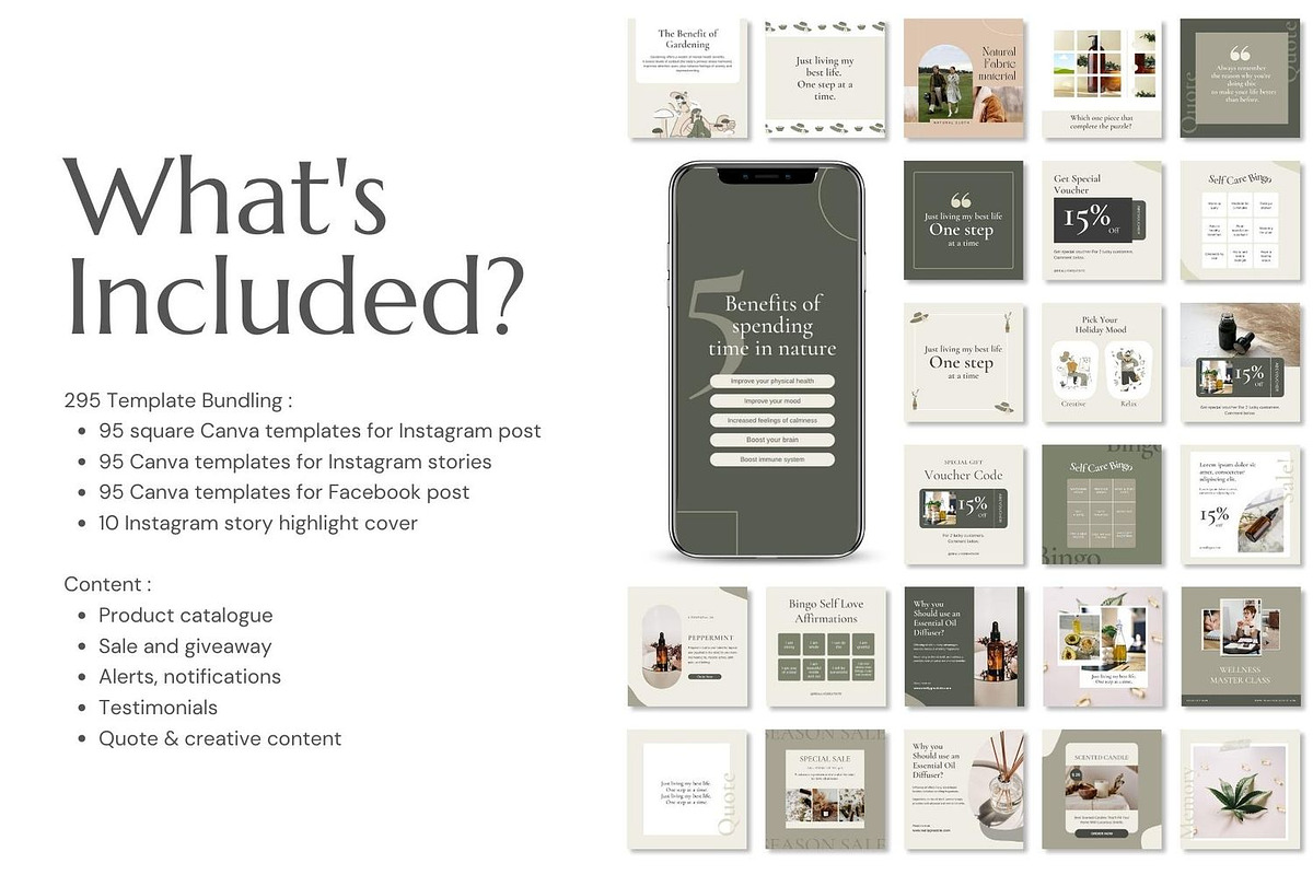 Wellness & Self love Canva Template, a Social Media Template by Kawalan Studio (Photo 2 of 10)