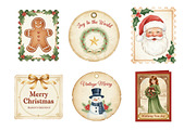 Vintage Christmas Quotes Labels PNG, an Illustration by SinaCreation (Thumbnail 2 of 7)