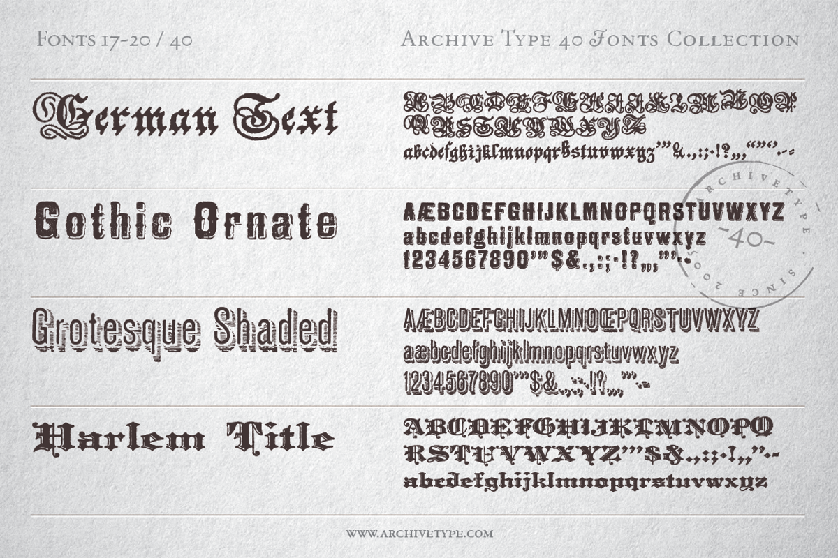 40 Archive Fonts Collection preview 7
