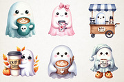 Ghost with Coffee Clipart, an Illustration by RobertsArt (Thumbnail 2 of 7)
