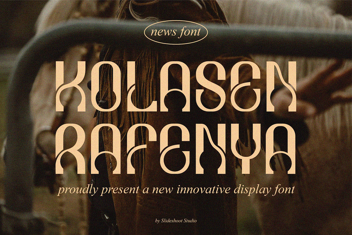 Kolasen Rafenya || Display Font, a Sans Serif Font by Idea Studio (Photo 1 of 5)