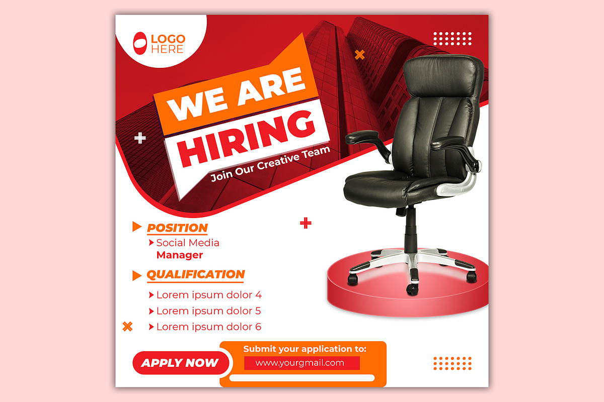 Hiring Social Media Template, a Social Media Template by Triple M Graphics (Photo 2 of 4)