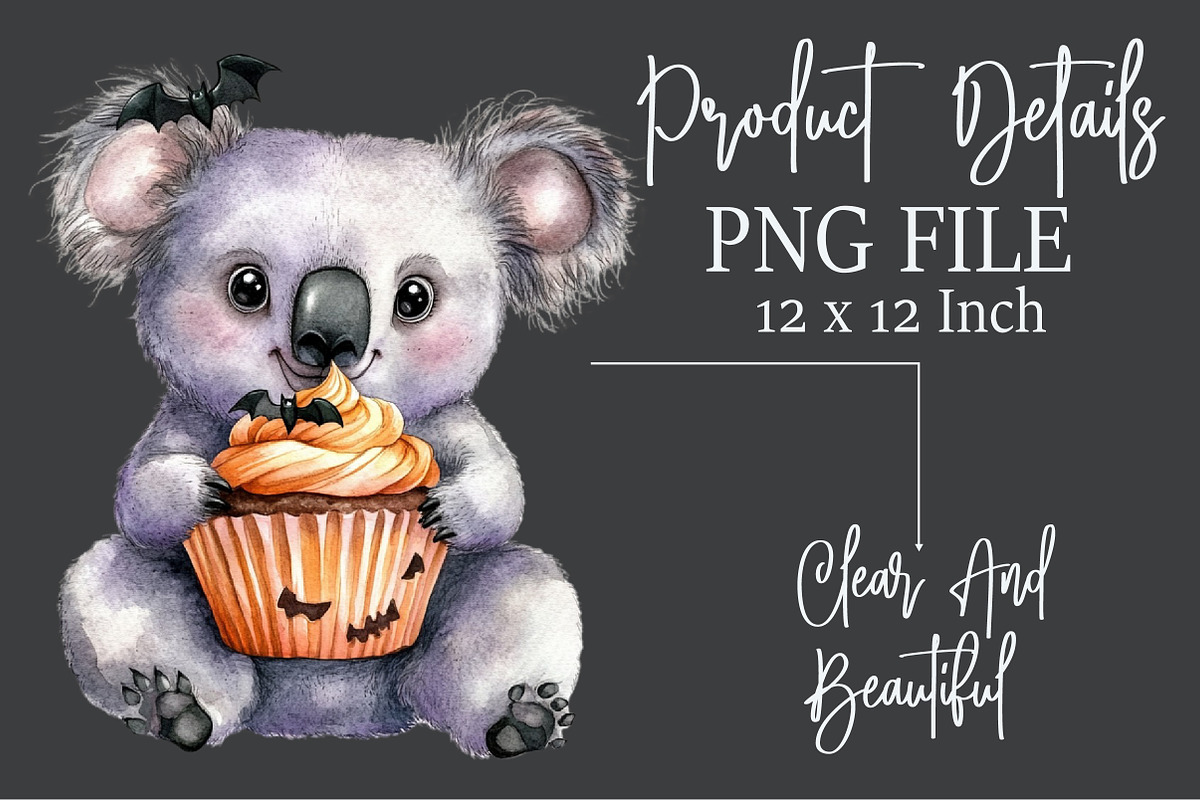 Cute Halloween Koala Clipart, a Seasonal Illustration by Rose Art (Photo 7 of 7)