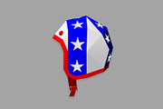 Motorbike Helmet - 3d papercraft, a Print Template by PAPER amaze (Thumbnail 3 of 4)