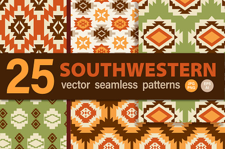 25 Southwestern Vector Patterns