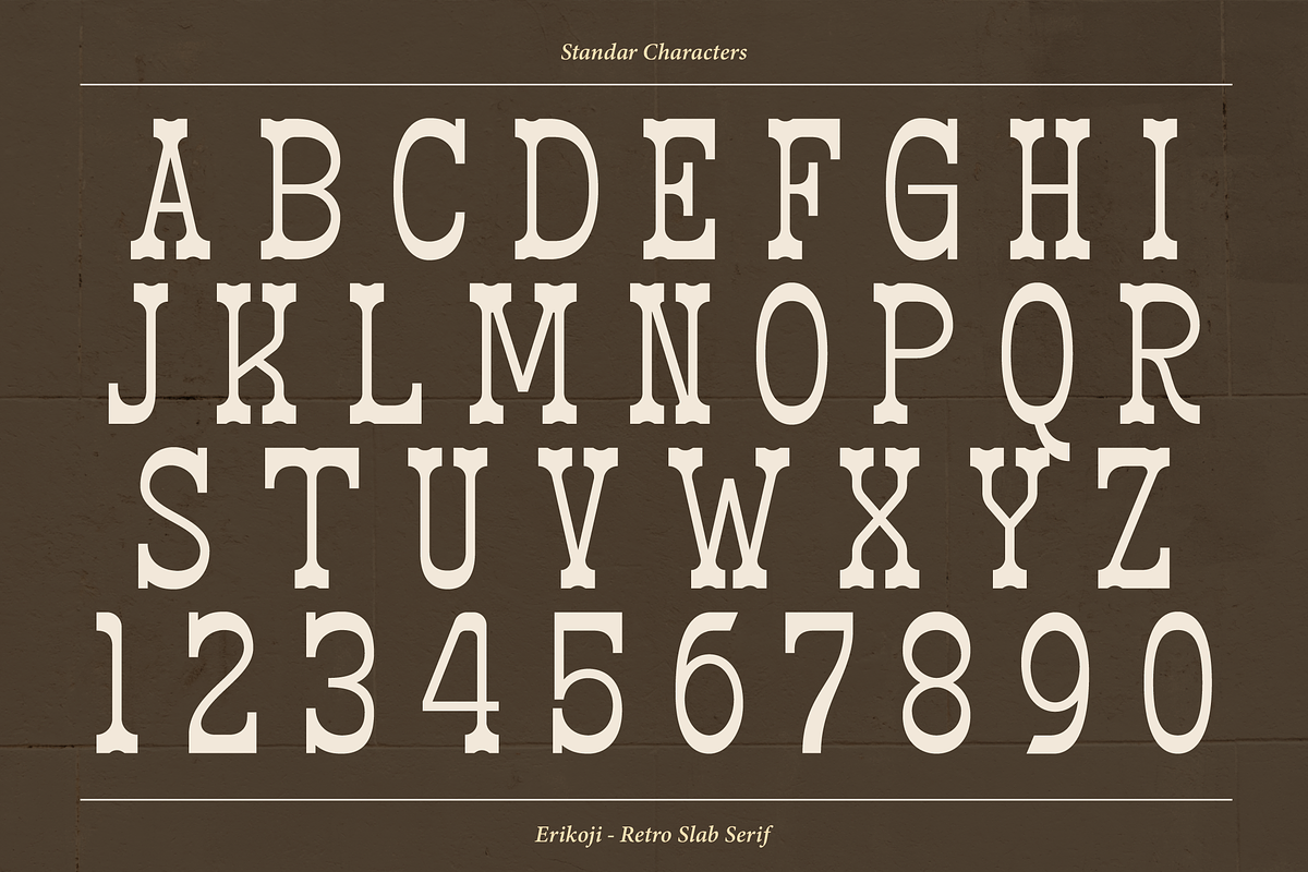 Erikoji | Retro Slab Serif, a Slab Serif Font by Denustudios (Photo 13 of 16)