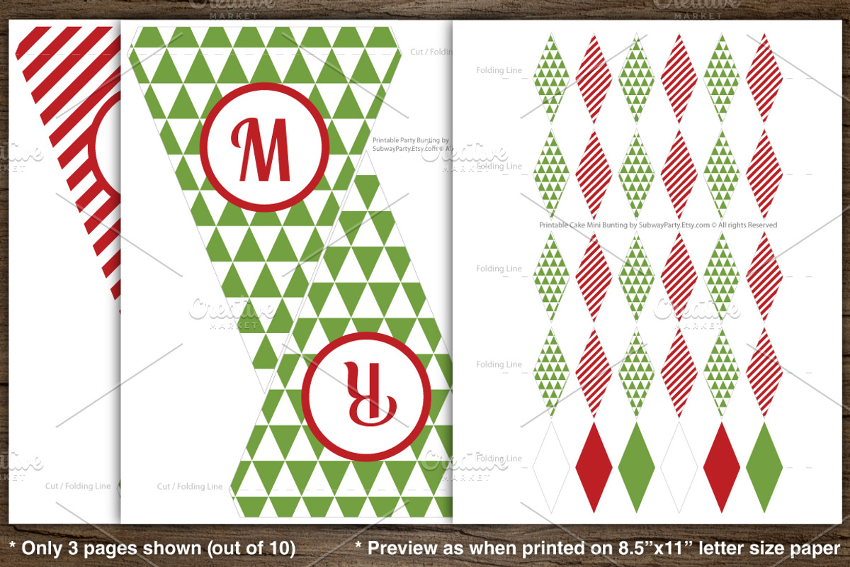 Red Green Merry Xmas Banner preview 3