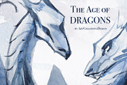 The Age Of Dragons Clipart Set, a Decorative Illustration by ArtCreationsDesign (Thumbnail 5 of 18)