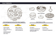 French Food Doodle Clip Art, a Food Illustration by insemar (Thumbnail 3 of 4)