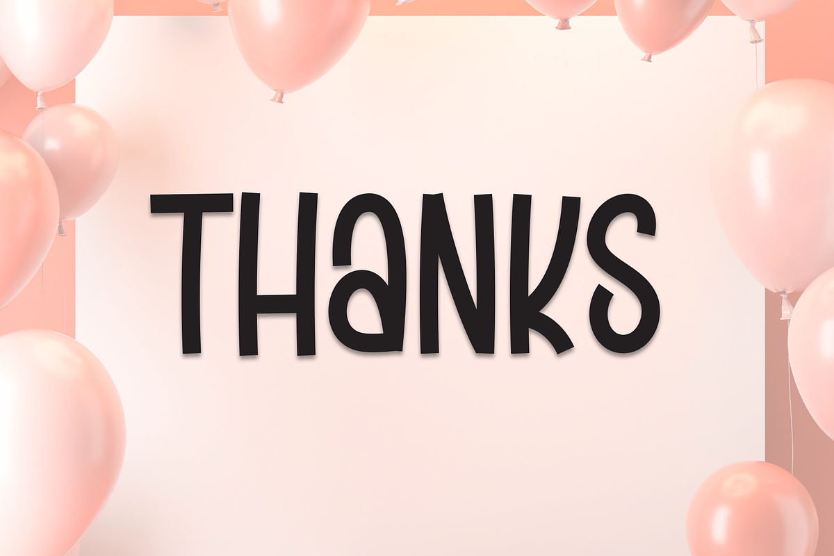 Ballons | Script Font, a Script Font by Scratchones (Photo 8 of 8)