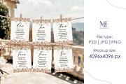 Seating Chart PSD PNG Canva Mockup,, a Product Mockup by Mie Mockup Studio (Thumbnail 3 of 6)
