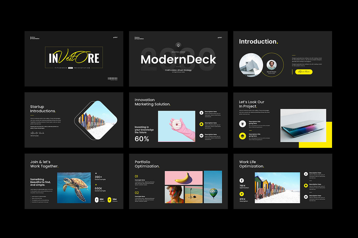 Modern Pitch Deck Presentation, a Presentation Template by KreateTribe (Photo 2 of 4)