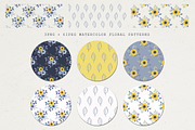 Watercolor set of yellow and indigo, an Illustration by BrushArtDesigns (Thumbnail 4 of 6)