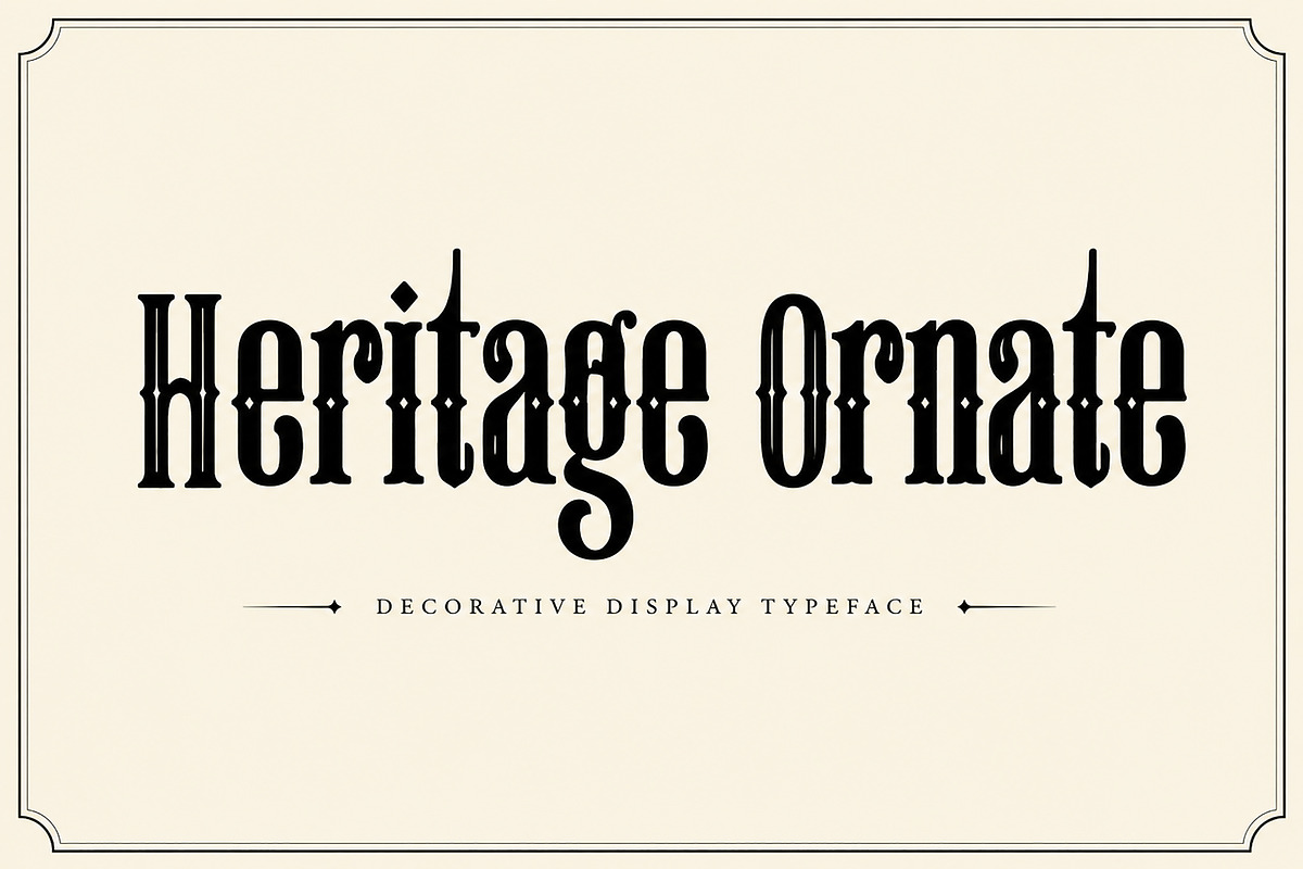 Heritage Ornate, a Slab Serif Font by Wow Magic (Photo 1 of 6)