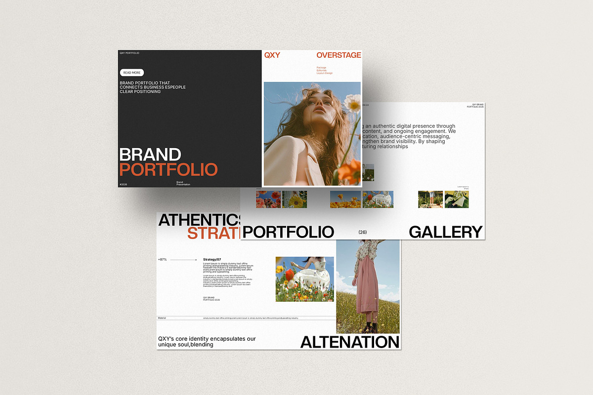 Qxy Brand Portfolio Template, a Presentation Template by Studio Artisan (Photo 6 of 9)