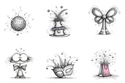 Coquette New Year's Clipart, an Illustration by designcity5 (Thumbnail 3 of 5)