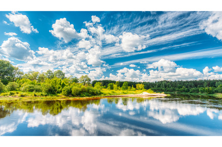 River Landscape With Reflections Of, a Nature Photo by Our Amazing World
