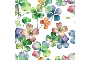 Clover Watercolor Background