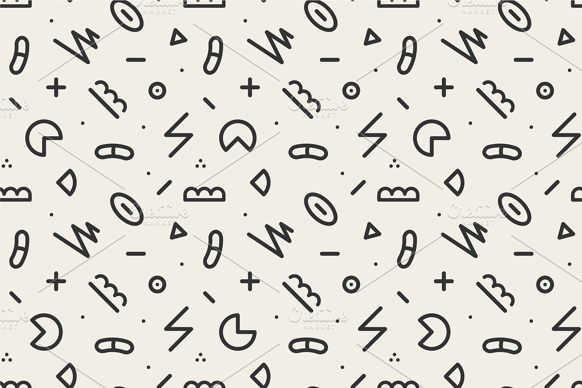 Trendy seamless hipster 90s patterns, a Pattern Graphic by ExpressShop (Photo 7 of 11)