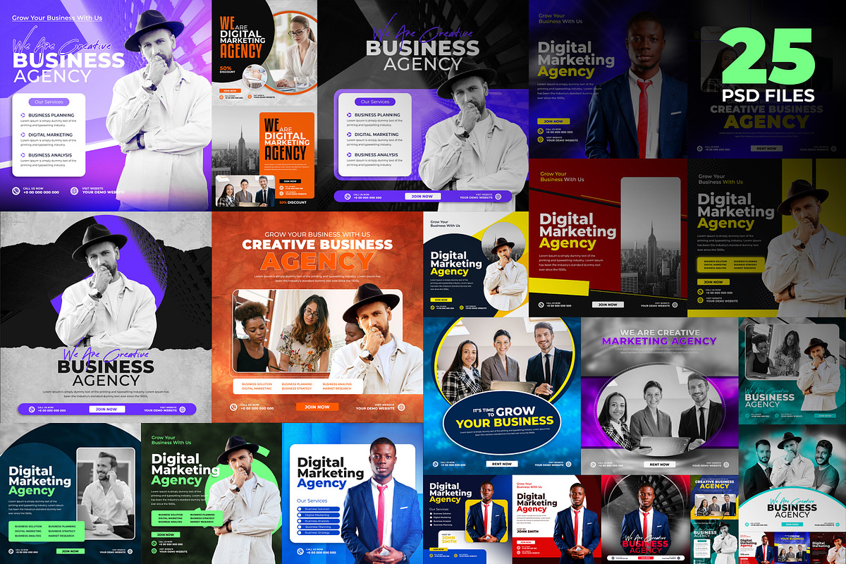 Digital Marketing social media post, a Social Media Template by Tanmoy Topu (Photo 1 of 6)