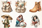 Autumn Clipart Cozy Fall Clipart, an Illustration by Libby Wishes (Thumbnail 5 of 11)