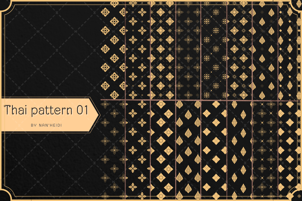 Thai Pattern and texture NHD 01, a Brush Add-On by Nan'Heidi (Photo 4 of 5)