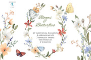 Wildflowers and Butterflies, an Illustration by Graphic Blue Bird (Thumbnail 1 of 5)