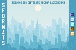 Morning Sun Cityscape Background