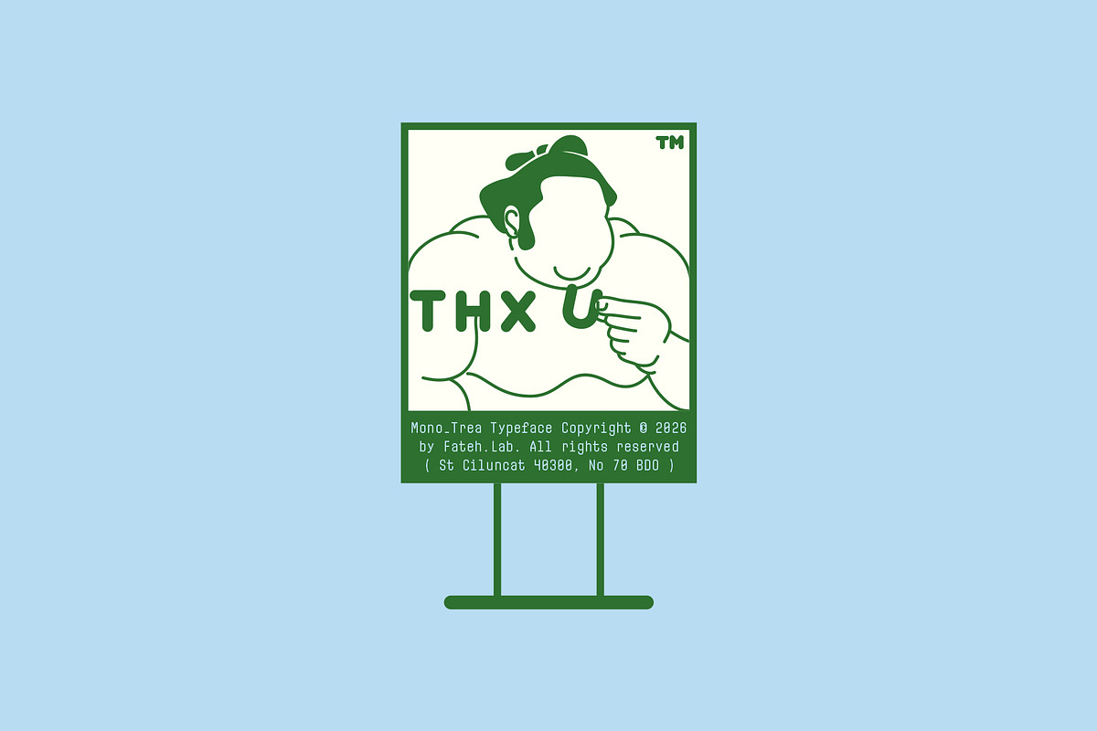 Mono Trea, a Sans Serif Font by Fateh.Lab (Photo 14 of 14)