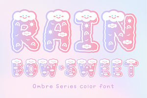 Rainbow Sweet - SVG Color Cute Font
