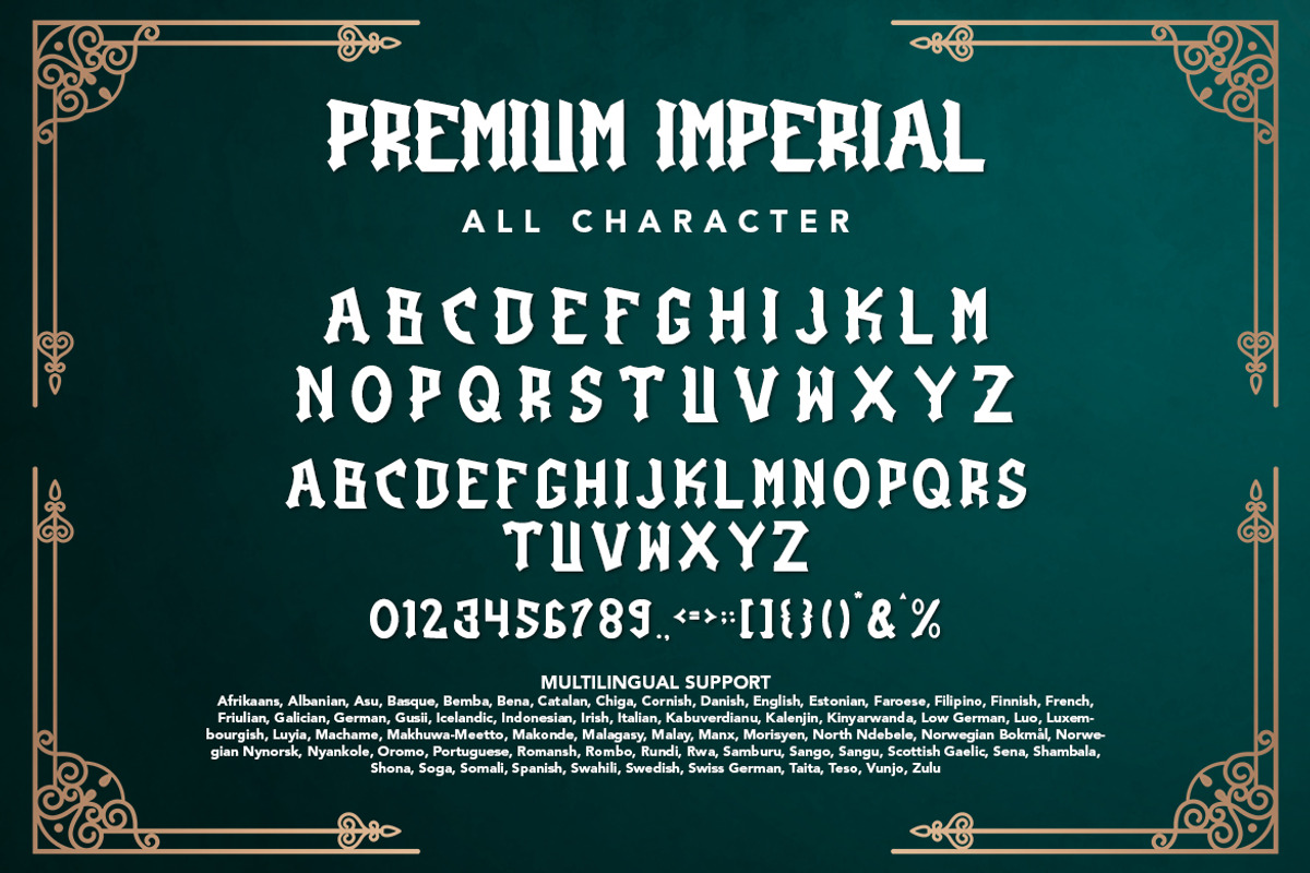 PremiumImperial - Blackletter Font, a Blackletter Font by AQR Studio (Photo 8 of 9)