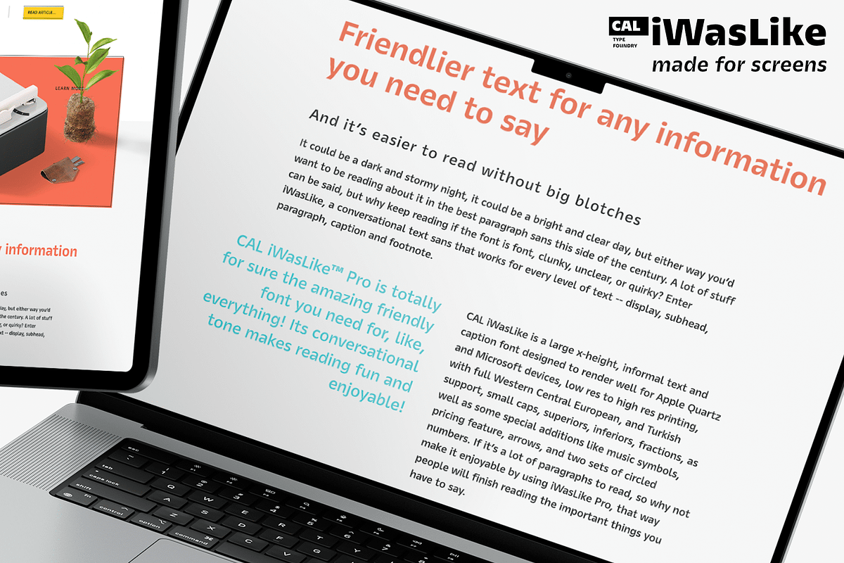 iWasLike Pro - 30 FONTS FULL FAMILY, a Sans Serif Font by California Type Foundry (Photo 9 of 11)