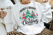 Merry & Bright Christmas Tree Design, a Seasonal Illustration by Creative Art (Thumbnail 3 of 3)