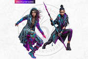 Urban Neon Witches Cliparts, a Person Illustration by ThatsDesignArt (Thumbnail 11 of 12)